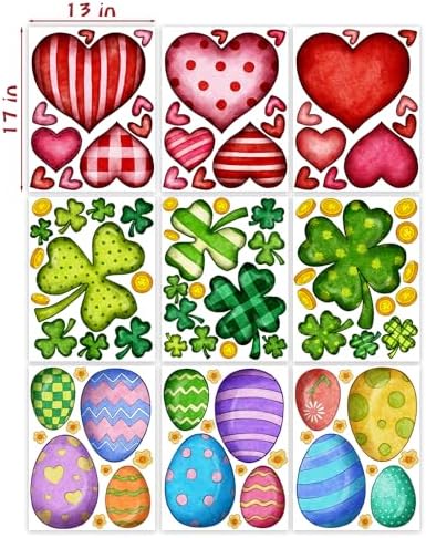 Ivenf Holiday Window Clings Set 9 Sheets