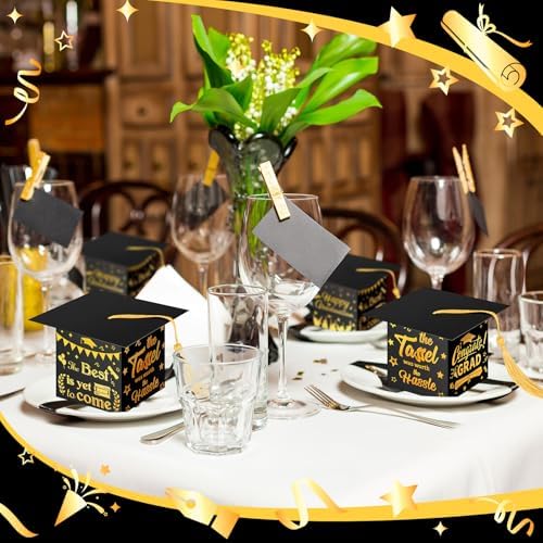 100 Pcs Graduation Candy Boxes with Tassels