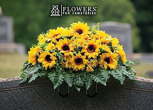 Sympathy Silks Artificial Sunflower Cemetery Flowers 1