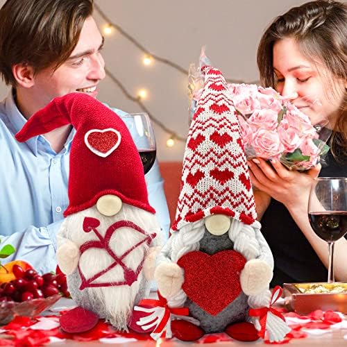 Valentines Day Couple Plush Gnomes for Home Decor