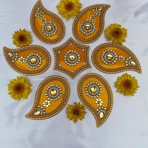LOVENSPIRE Acrylic Rangoli Set 12 Inches Reusable