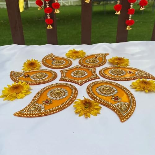 LOVENSPIRE Acrylic Rangoli Set 12 Inches Reusable
