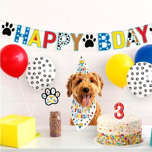 Number 3 Red Paw Birthday Candles for Boys and Girls 1