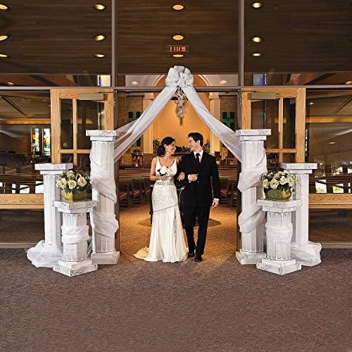 Fun Express 6 Tall Marble-Look Fluted Pillars 2 Pack 1
