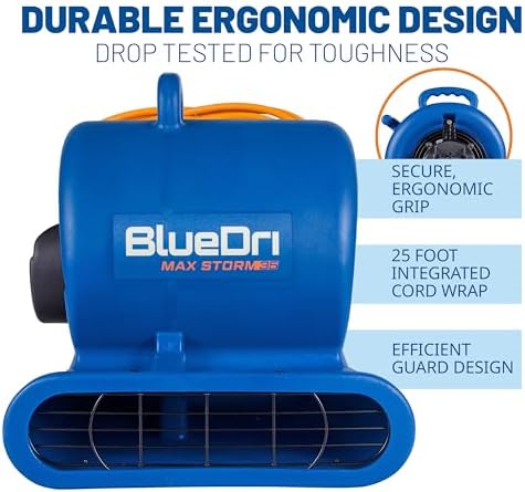 BlueDri Max Storm 35 Floor Fan - 2900 CFM 3 Speeds