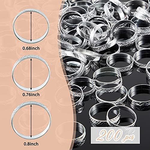 Hicarer 200 Pack Glitter Fidget Wedding Rings