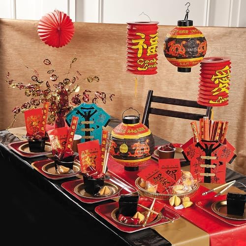 Fun Express Red Decorative Paper Lanterns - 6 Piece Set 1