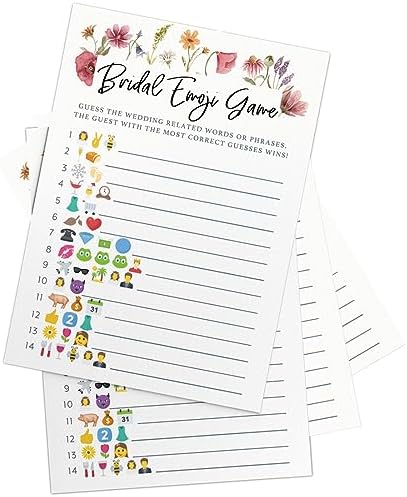 Printed Party Bridal Shower Game Set with 4 Fun Activities