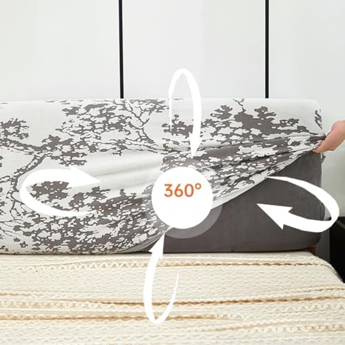 CAMZ Flannel Headboard Covers for Queen and King Size Beds