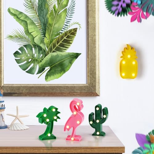 Hawaiian Party Decorations Lights with 4 Shapes