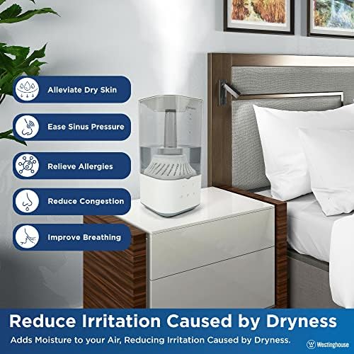 Westinghouse Cool Mist Humidifier with LED Light and Touch Controls 1