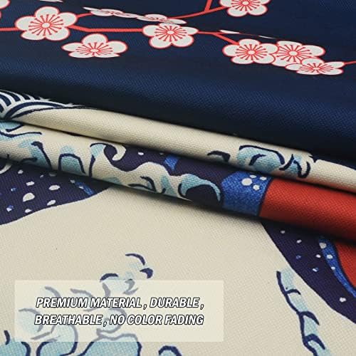LIGICKY Noren Door Curtain Ukiyoe The Great Wave Art Design