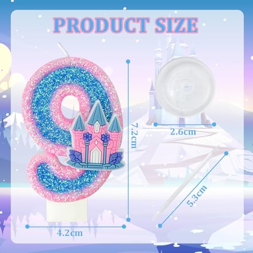 Zlongron Number 9 Birthday Candle Decor