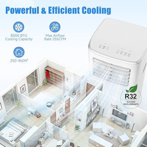 Line Blaster 8500 BTU Portable Air Conditioner with Fan and Dehumidifier