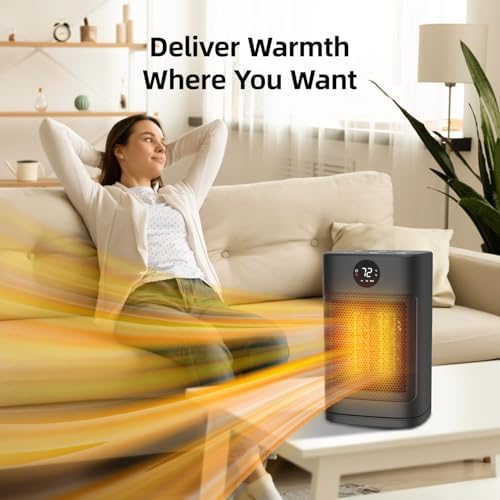 WEWARM 1500W Portable Space Heater with Remote and LED Display 1
