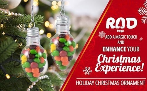 RND Toys Clear Fillable Lightbulb Ornaments - Pack of 24 1