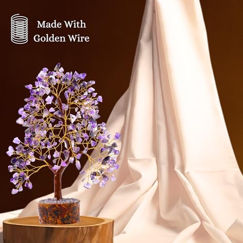 ANAYA AGATE Amethyst Crystal Tree of Life Bonsai