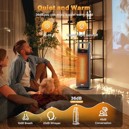 JRD 24 Inch Fast Electric Space Heater with Remote Control