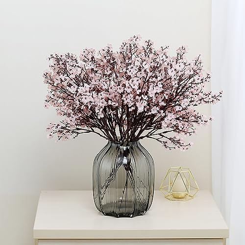 JAKY Global Artificial Babys Breath Flowers 6pcs Autumn Pink Bundle
