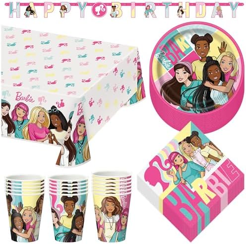 Barbie and Friends Pink Birthday Party Set 1