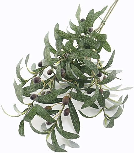 Artificial Olive Branches 28 Inches 2 pcs for Vases and Centerpieces