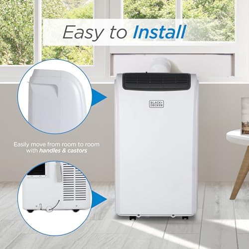 BLACKDECKER Smart Portable AC with Heat and Fan 12000 BTU White