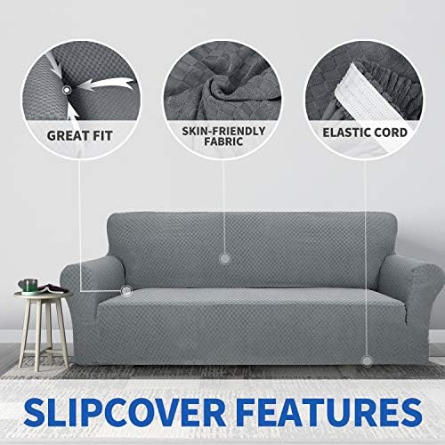 ZNSAYOTX 1 Piece Jacquard Couch Cover for 2 Cushion Loveseat 1