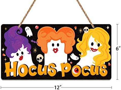 Hocus Pocus Halloween Door Decor Wreath Sign