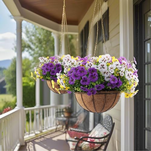 18 Bundle Fake Pansy Flowers for Outdoor Decor