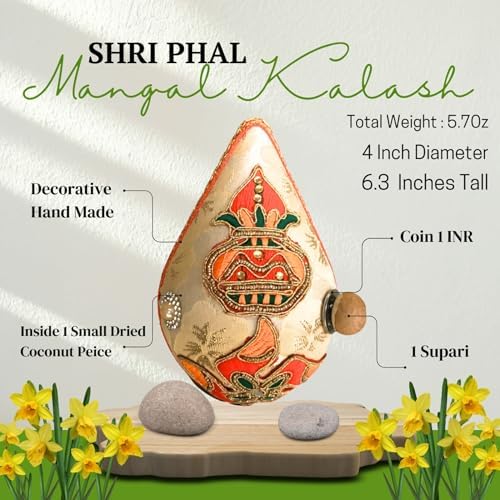 LOVENSPIRE Decorated Coconut Wedding Shagun Vase