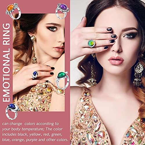 Hicarer 24 Adjustable Mood Rings Mixed Colors 1