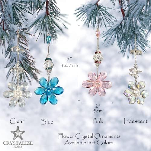 Crystal Decor Iridescent Flower Suncatcher
