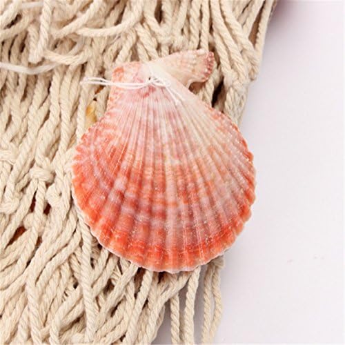Rosoz Nature Fish Net Wall Decor with Shells