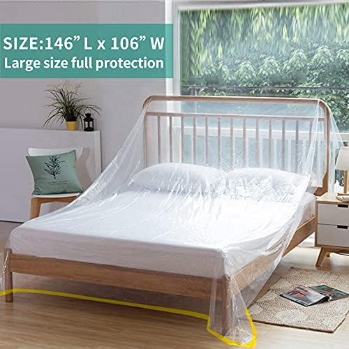 QEES 146 Inch Plastic Sofa Cover for Sectional and Large Furniture