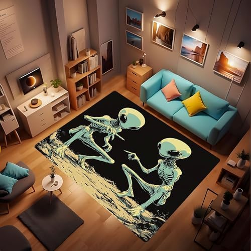 Alien Rug with Humorous Alien Accusation Design 24x36 Inch Area Rug