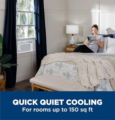 GE 5000 BTU White Window Air Conditioner Unit for Small Rooms