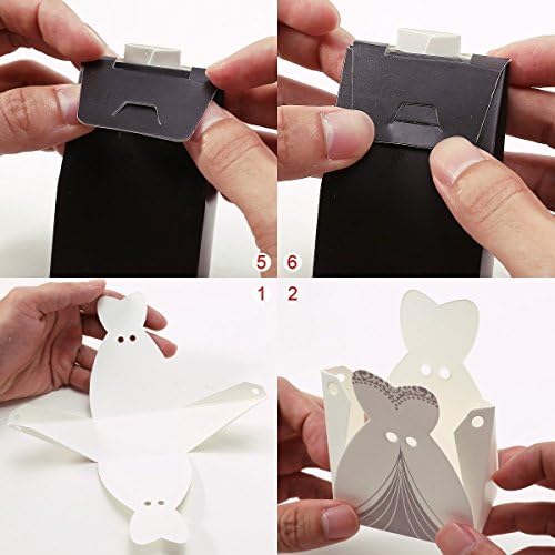 Rbenxia Wedding Favor Boxes 100pcs Candy Gift Box with Ribbon