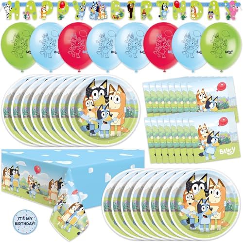 Bluey Birthday Decorations for 16 Guests