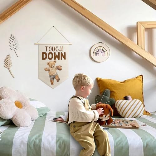ArtisaEura Bear Football Wall Banner Decor