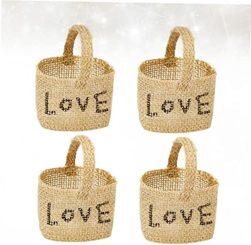 4Pcs Decorative Linen Bags for Wedding Party Supplies 1