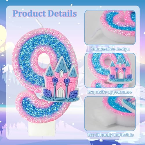 Zlongron Number 9 Birthday Candle Decor