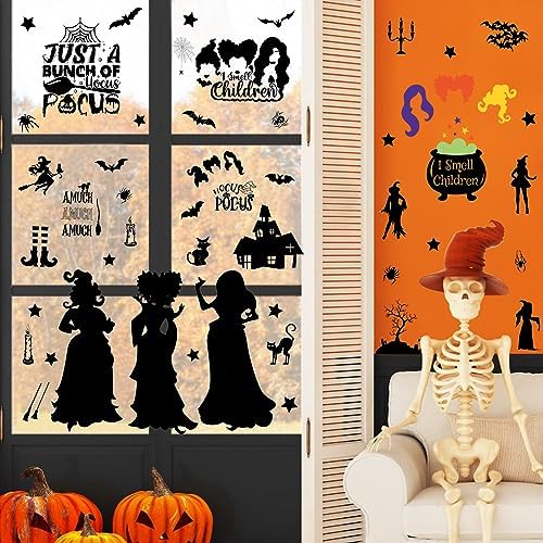 Hocus Pocus Halloween Window Clings Set 91pcs