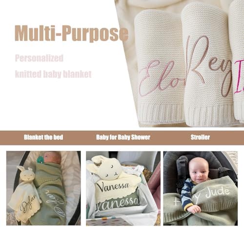 Personalized baby blanket 40 x 30 in with name