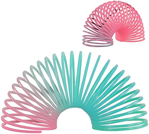 30 Pack Spring Rainbow Magic Fidget Stress Coil Mini Springs Bulk Toys