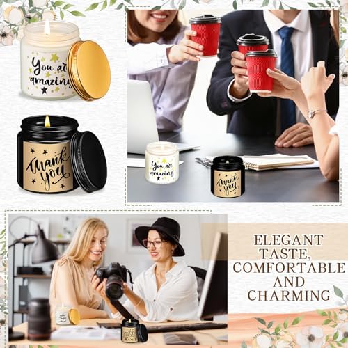 MTLEE 24pcs Thank You Scented Candles Jar Set