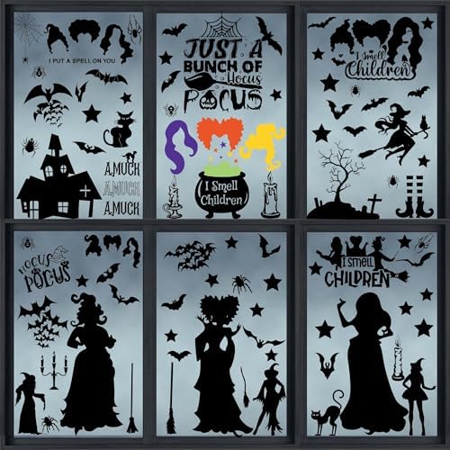 Hocus Pocus Halloween Window Stickers 91 Pcs Value Pack