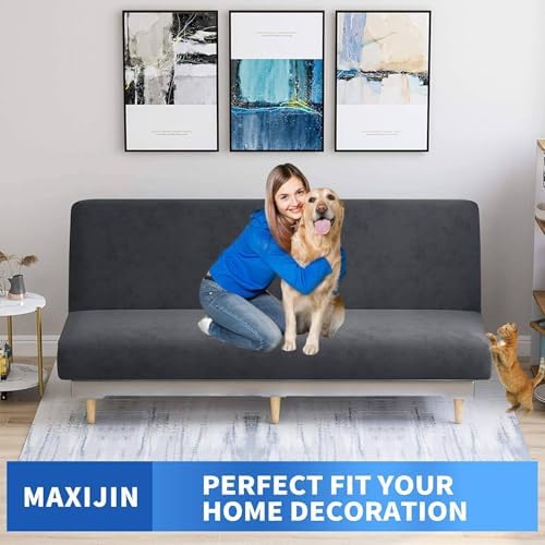 MAXIJIN Velvet Futon Cover Full Size Slipcover