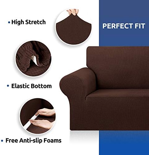 KEKUOU Stretch Sofa Cover Slipcover for 3 Cushion Sofa 1