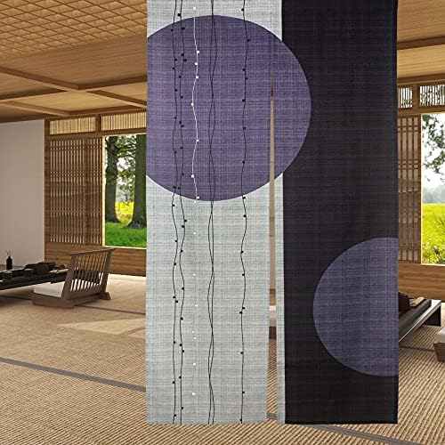 LIGICKY Japanese Noren Door Curtain with Circle Pattern