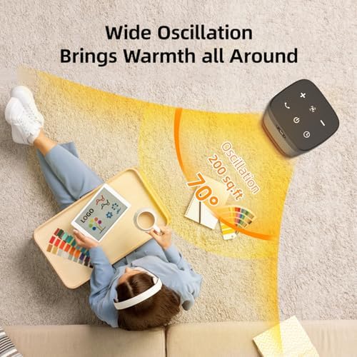 WEWARM 1500W Portable Space Heater with Remote and LED Display 1